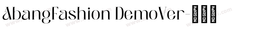 AbangFashion DemoVer字体转换